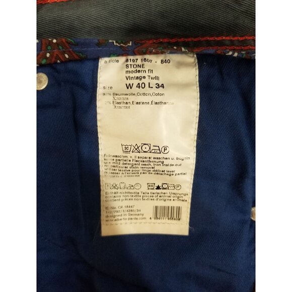 Alberto Jeans Pima Cotton Blue Stone Jeans Modern Fit Size 40 New Without Tags
